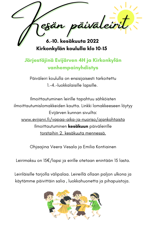 Evijrven 4h yhdistyksen ja Kirkonkyln vanhempainyhdistyksen jrjestmt