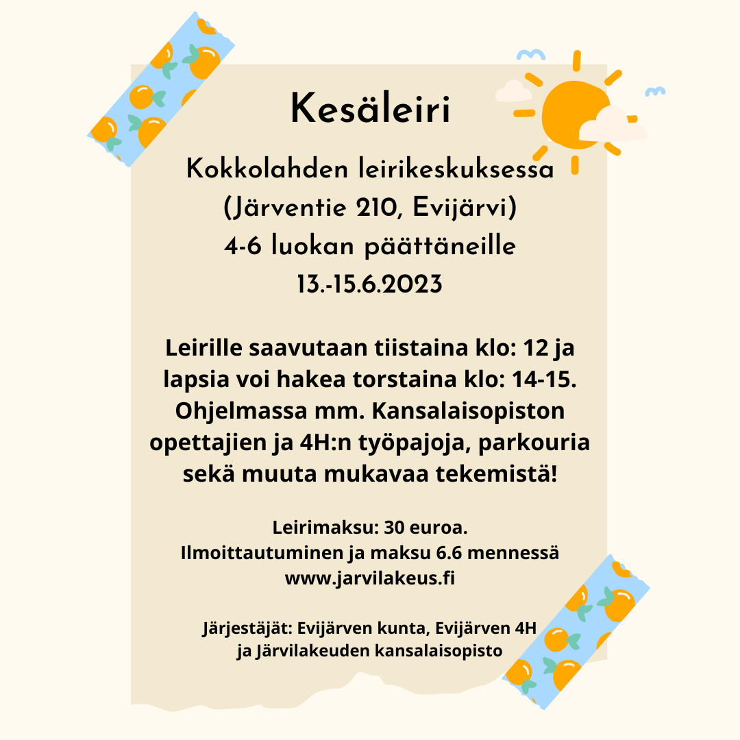 Kesleiri 4 6 luokan pttneille 13 156