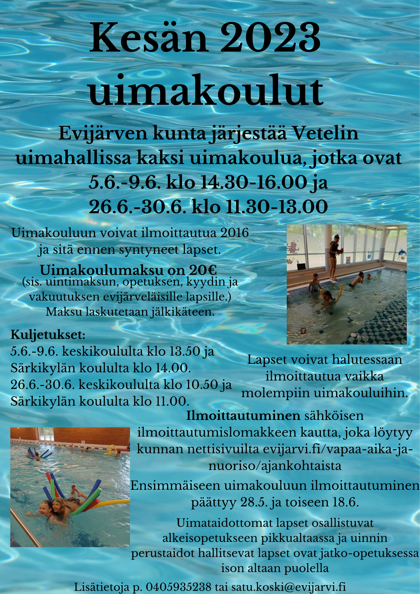 Kesn 2023 uimakoulut