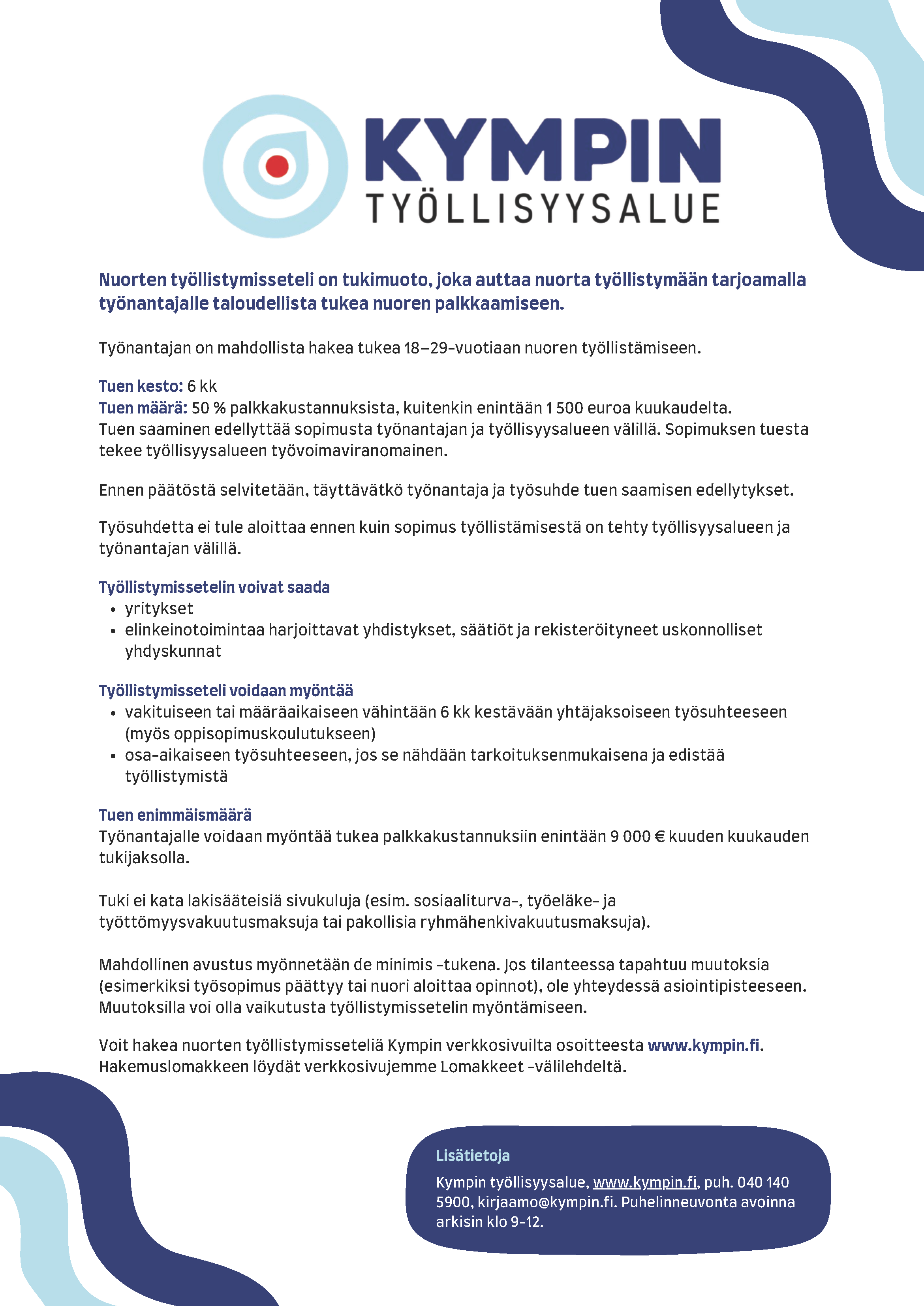 Yleisesite nuorten tyllistymissetelist